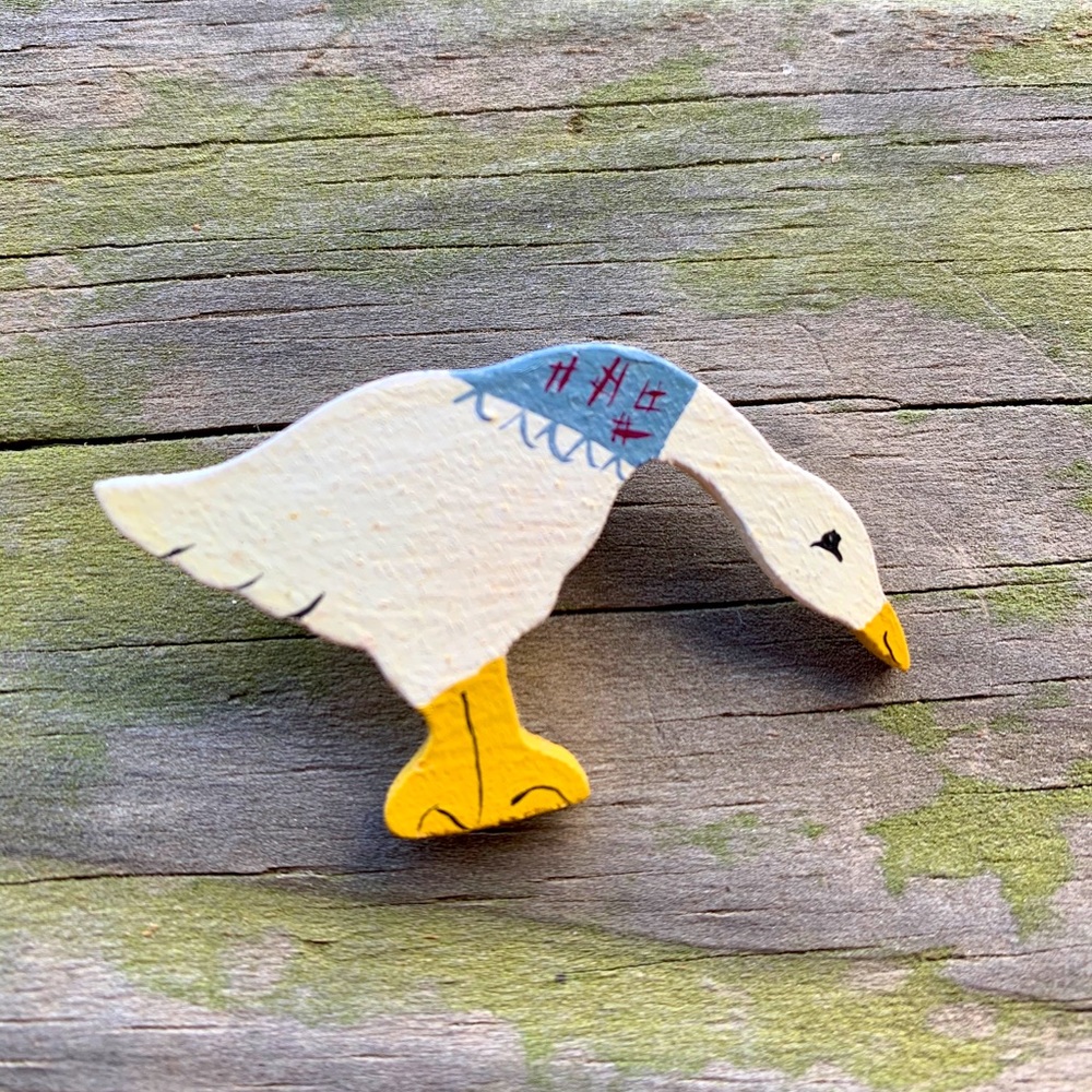 VINTAGE 1980s Country Duck/Goose Pin Brooch